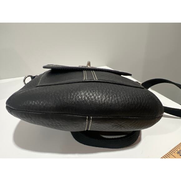 Coach 2-Piece Set – Black Pebbled Leather Crossbody + Blue Canvas Wristlet - Picture 8 of 10